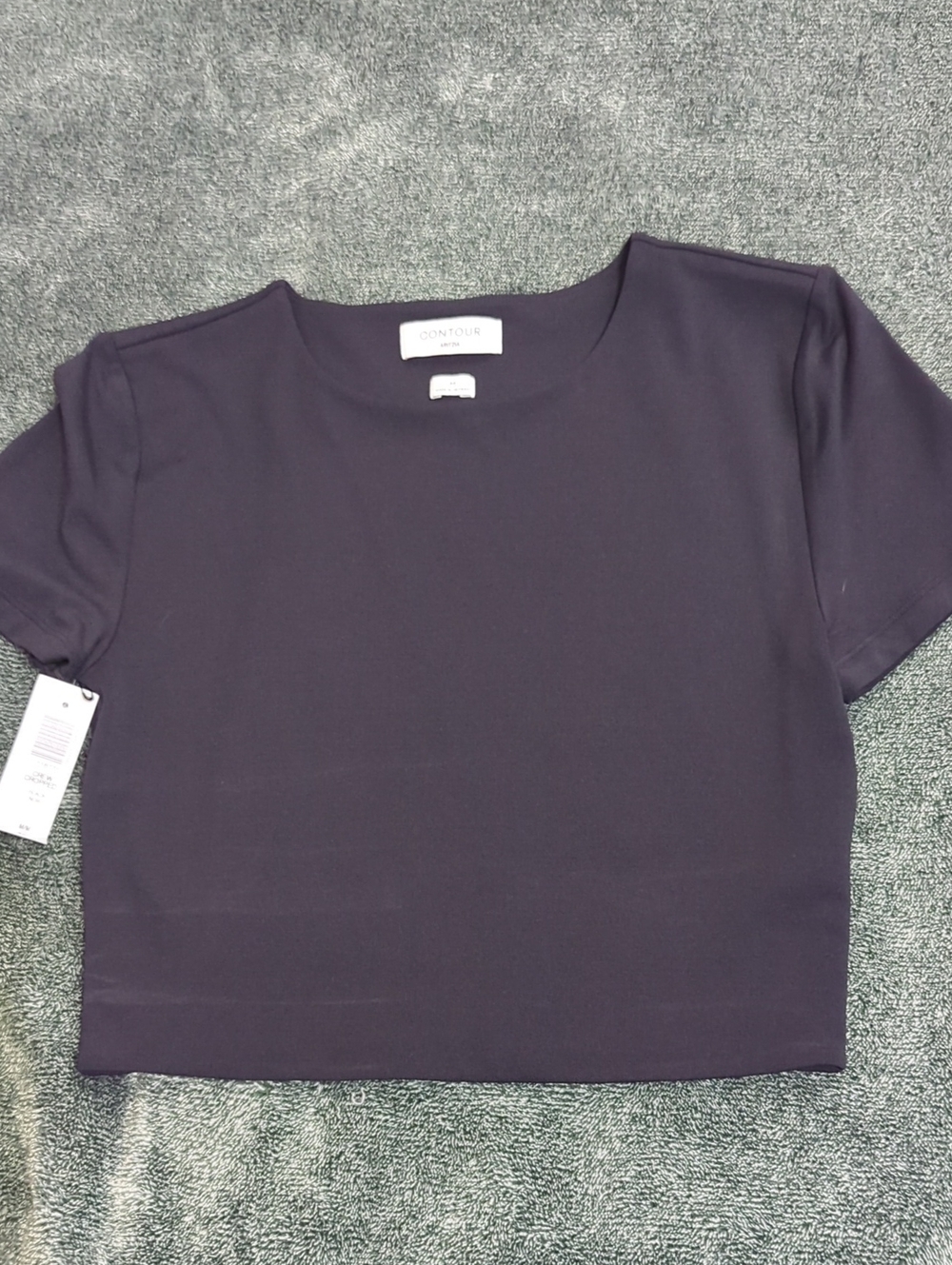 Aritzia Contour Short Sleeve Crewneck Top in Black
